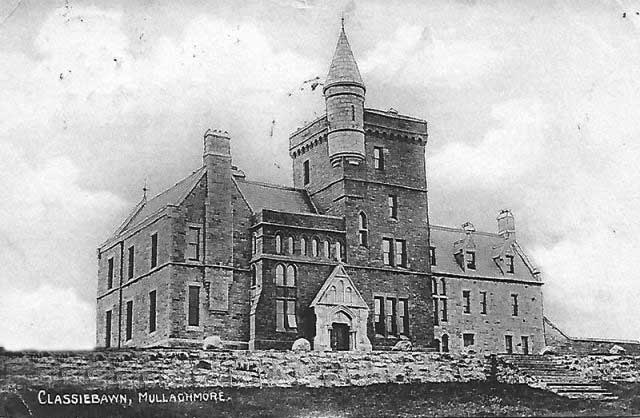 A postcard of Classiebawn castle.