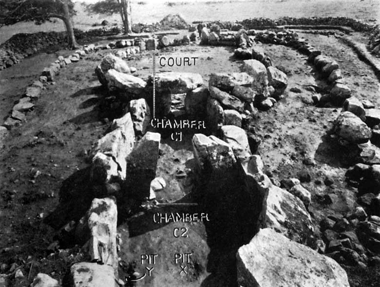 The court of Creevykeel during excavations in 1935.