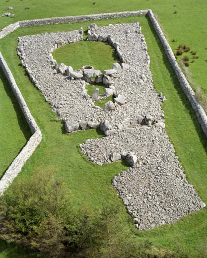 An aerial image of Creevykeel; Image © National Monuments Service.