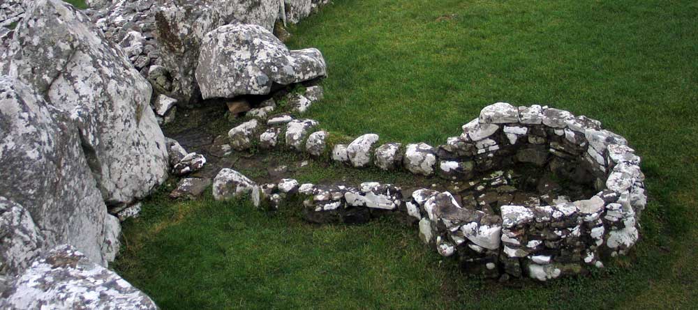 The metal-working pit at Creevykeel.