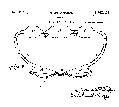 Diagram of goggles from Patent documents.