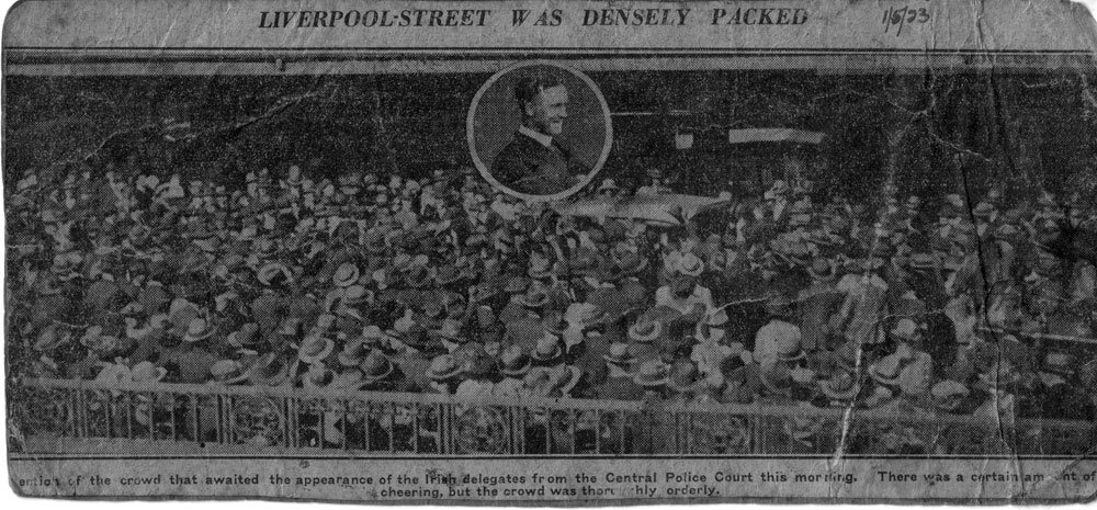 Republican envoys arrival at Liverpool St. Station.