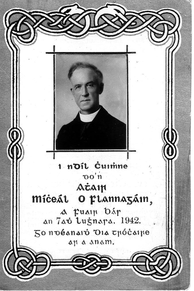 Father Michael O'Flanagan's Mass card.
