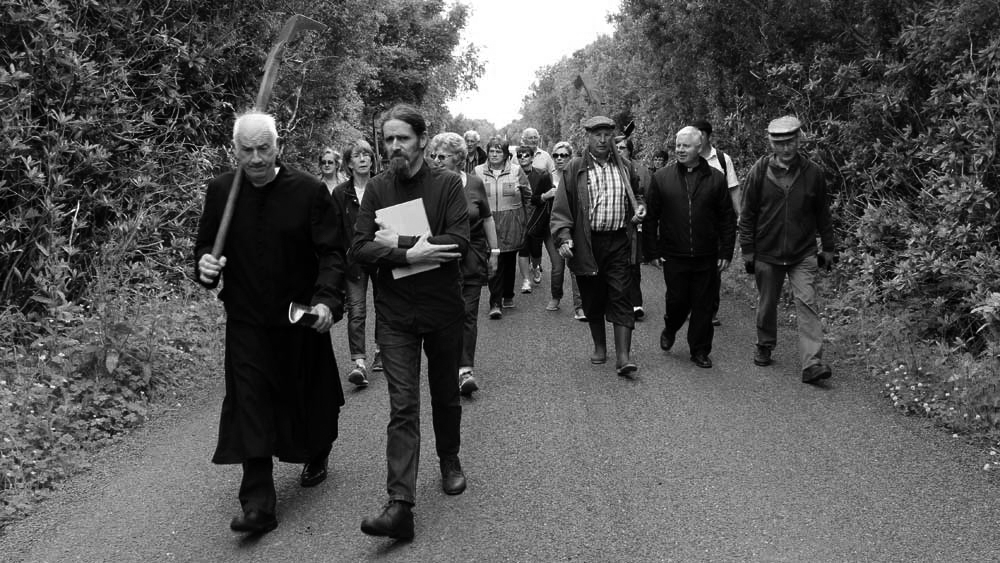 Marching to Cloonerco Bog, Sunday 28 June 2015.