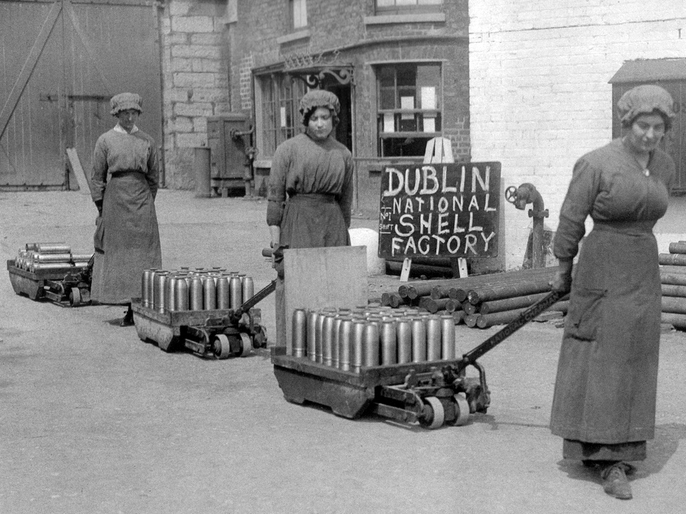 A shell factory in Dublin during WWI.