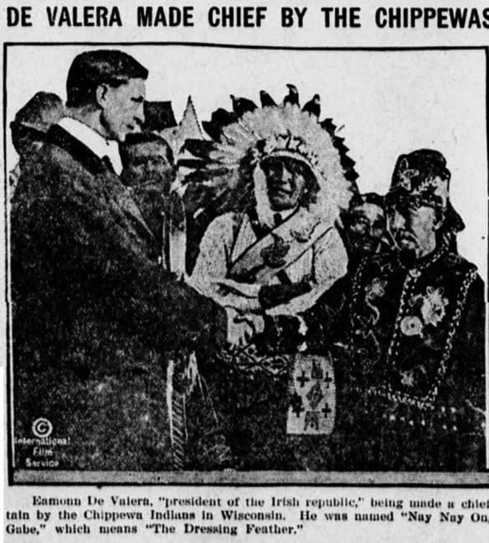 Newspaper clipping, Chappewa Indian reservation, Spooner, Wisconsin, October 18th 1919.