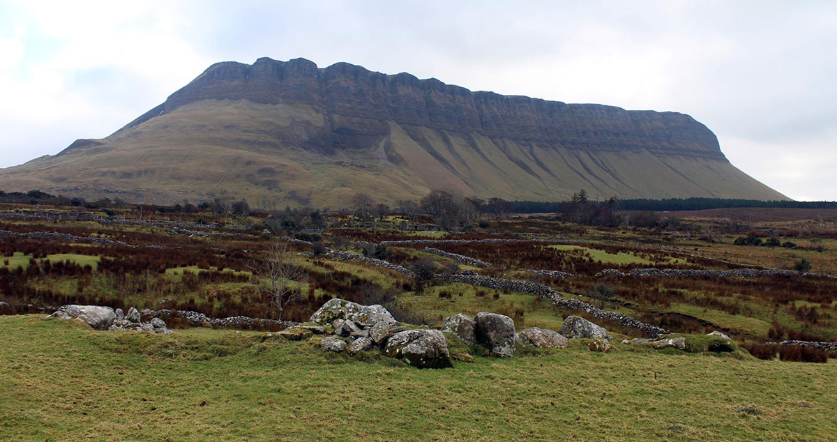 A passage-grave at Ardnaglass to the north of Benbulben in County Sligo.