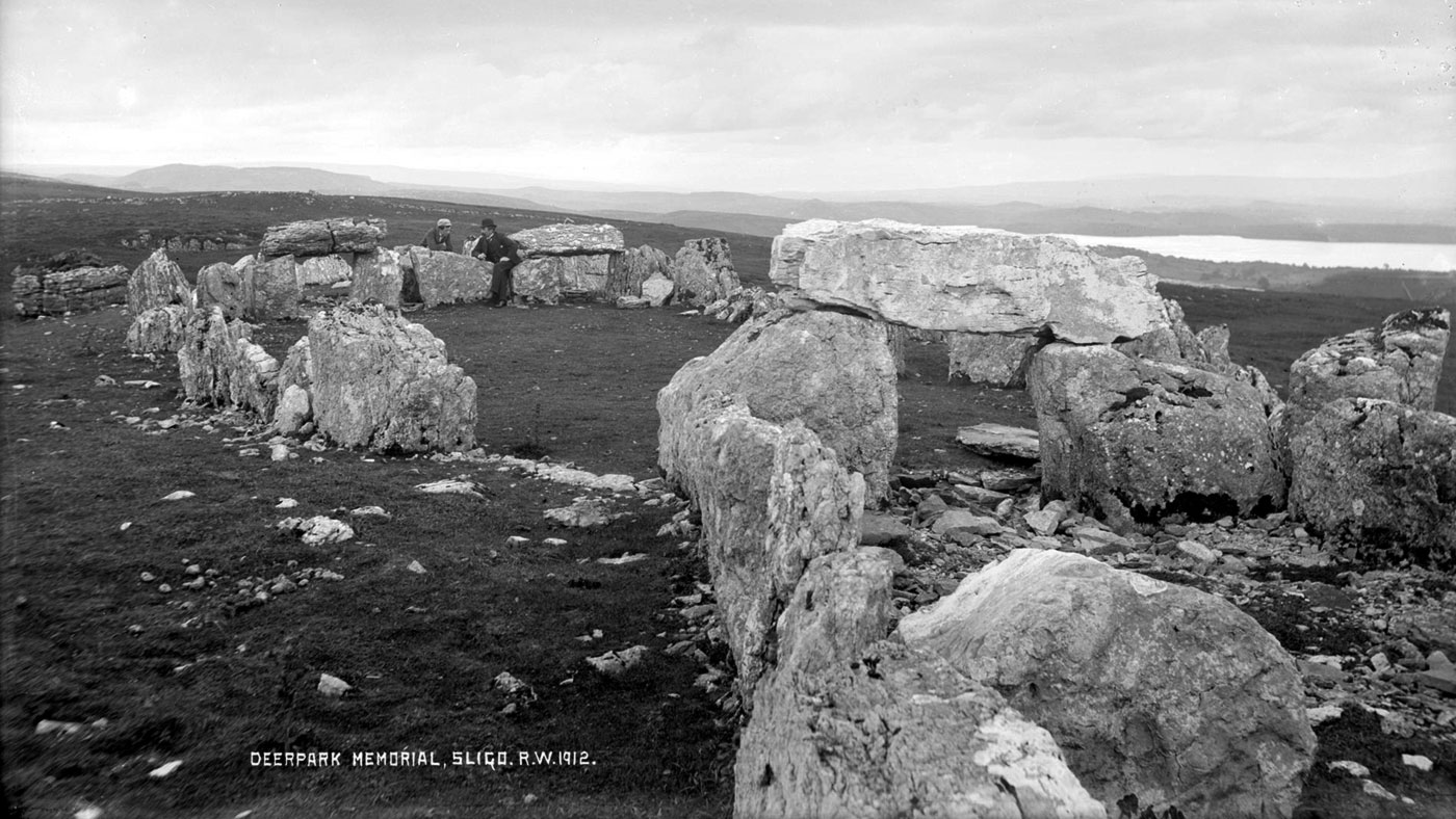 The huge court cairn at Deerpark in County Sligo.