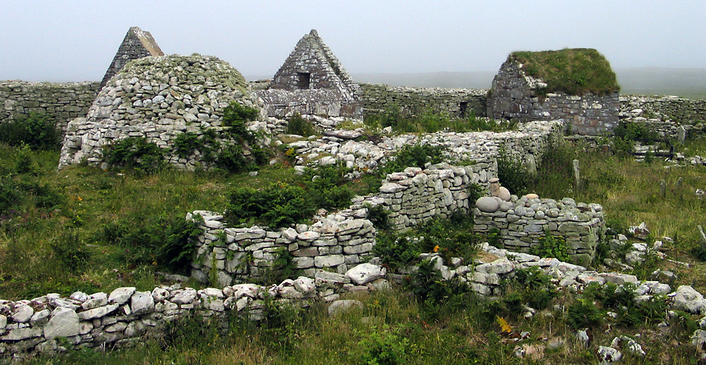 Within the Cashel at Inishmurray.