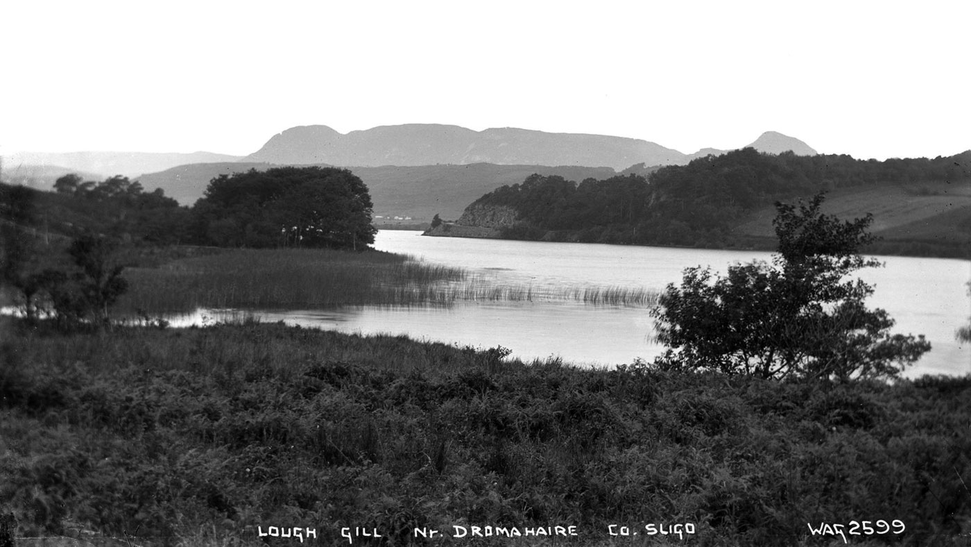 The Sleeping Giant: the view of Keelogyboy Mountain from across Lough Gill.
Image by W. A. Green, © NMNI.