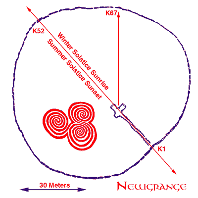 Plan of Newgrange.