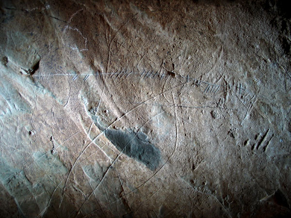 Seventh century graffiti in Knowth.