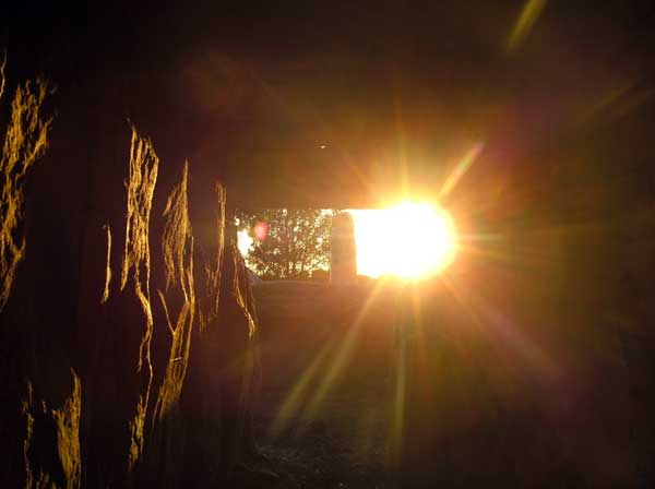 Knowth west at sunset