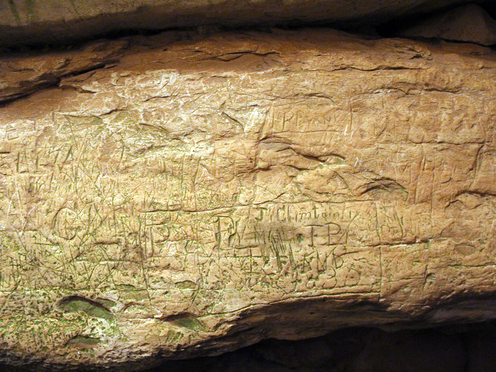 Graffiti in Newgrange.