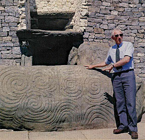 Michael J. O'Kelly at Newgrange.