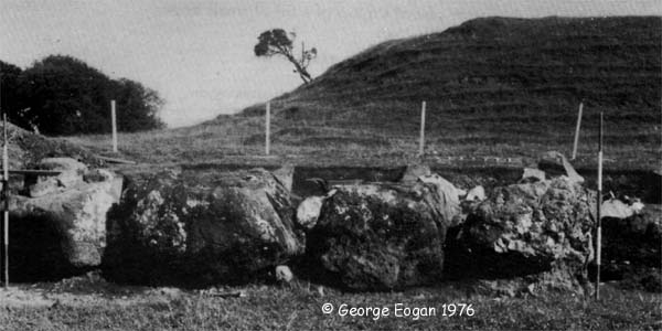 Kerbstones at Site 12 during excavation.