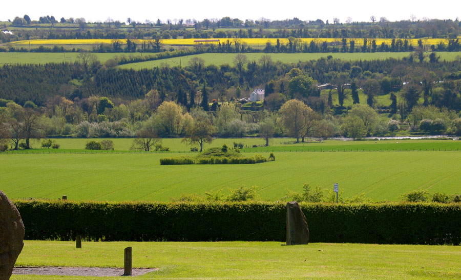 The  satellite mound, Site A viewed from Newgrange.