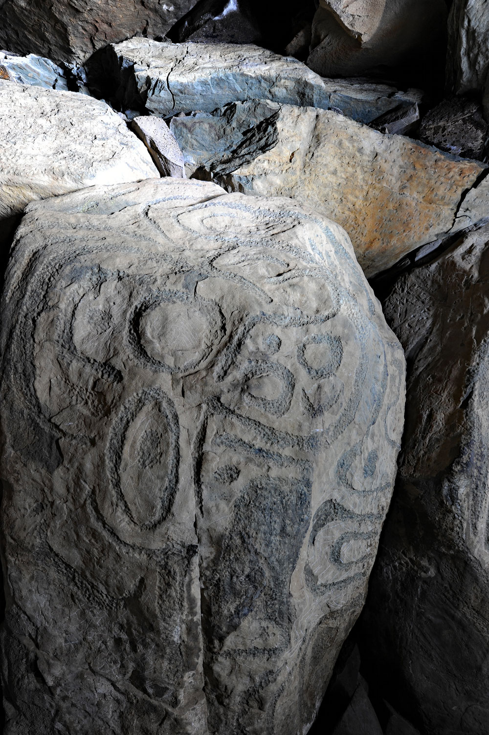 Carved stone in Knowth.