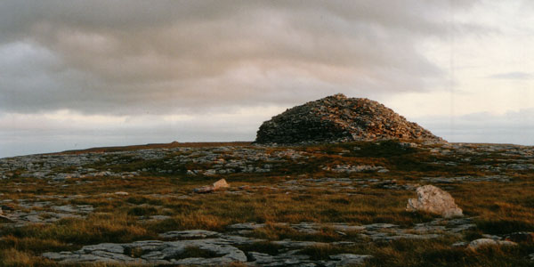 The cairn on the summit of Turlough Hill.