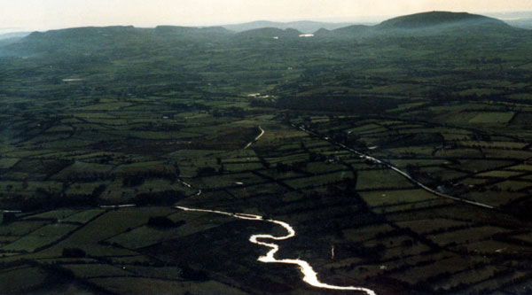 The Bricklieve Mountains from the air.