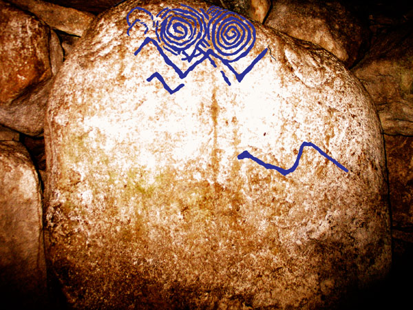 Megalithic art in Cairn B, Carrowkeel.
