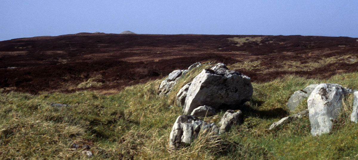 View north from Cairn M to Cairns K and L.