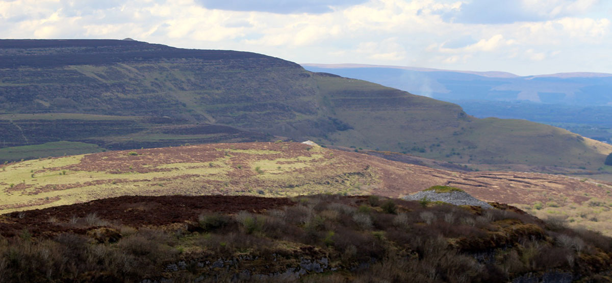 The landscape to the west of Carrowkeel.