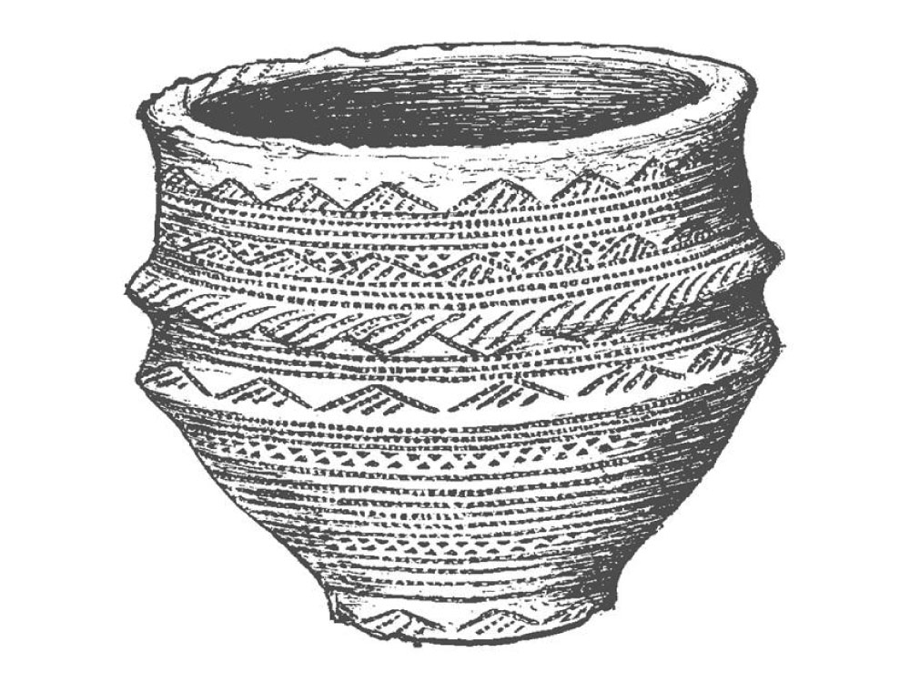 Bronze-age pot from Cairn O.
