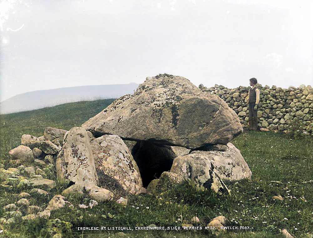 Passage-grave number 52 at Carrowmore in County Sligo, photographed by Robert Welch in 1896.
