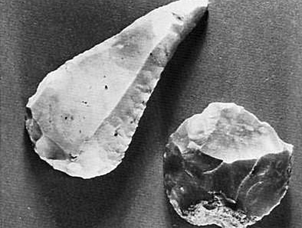 Fragments of worked neolithic flint which were excavated in Carrowmore 27.