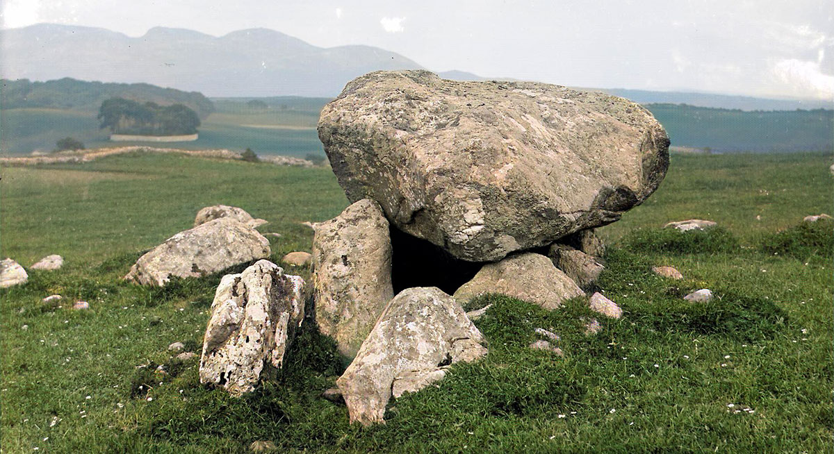 Circle 37 at Carrowmore photographed by Robert Welch in 1896.