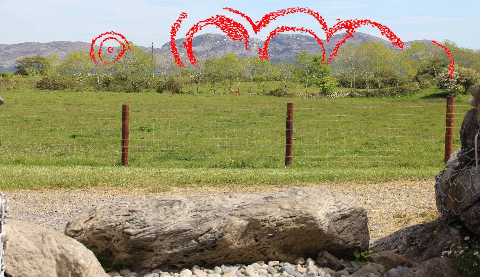 Megalithic art from the capstone of Listoghil may be a representation of the sun rising over the Ballygawley mountains, an event which occurs twice every year