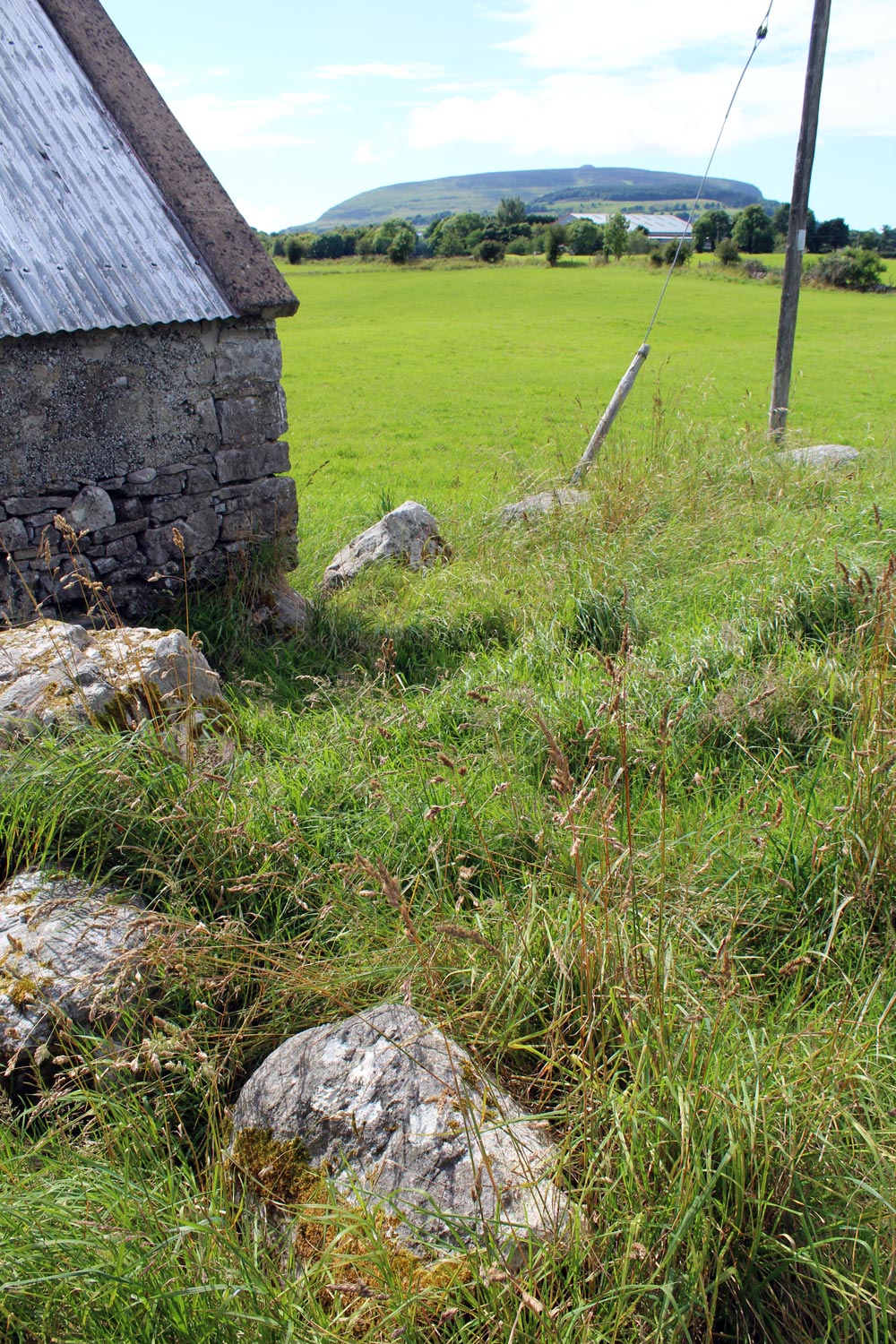 Circle 17 at Carrowmore, looking west to Knocknarea.