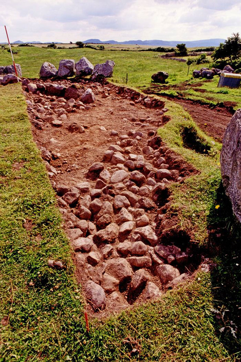 Circle 19 at Carrowmore during excavations in 1997.