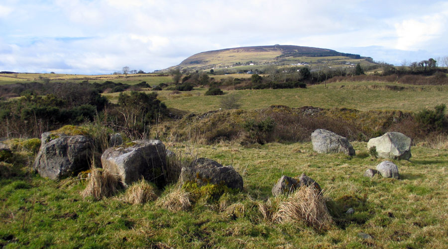 The site of several destroyed sites, a large quarry between circles 27 and 32.