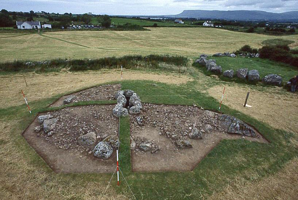 Excavations at Carrowmore 56, photo by Goran Burenhult, 1994.