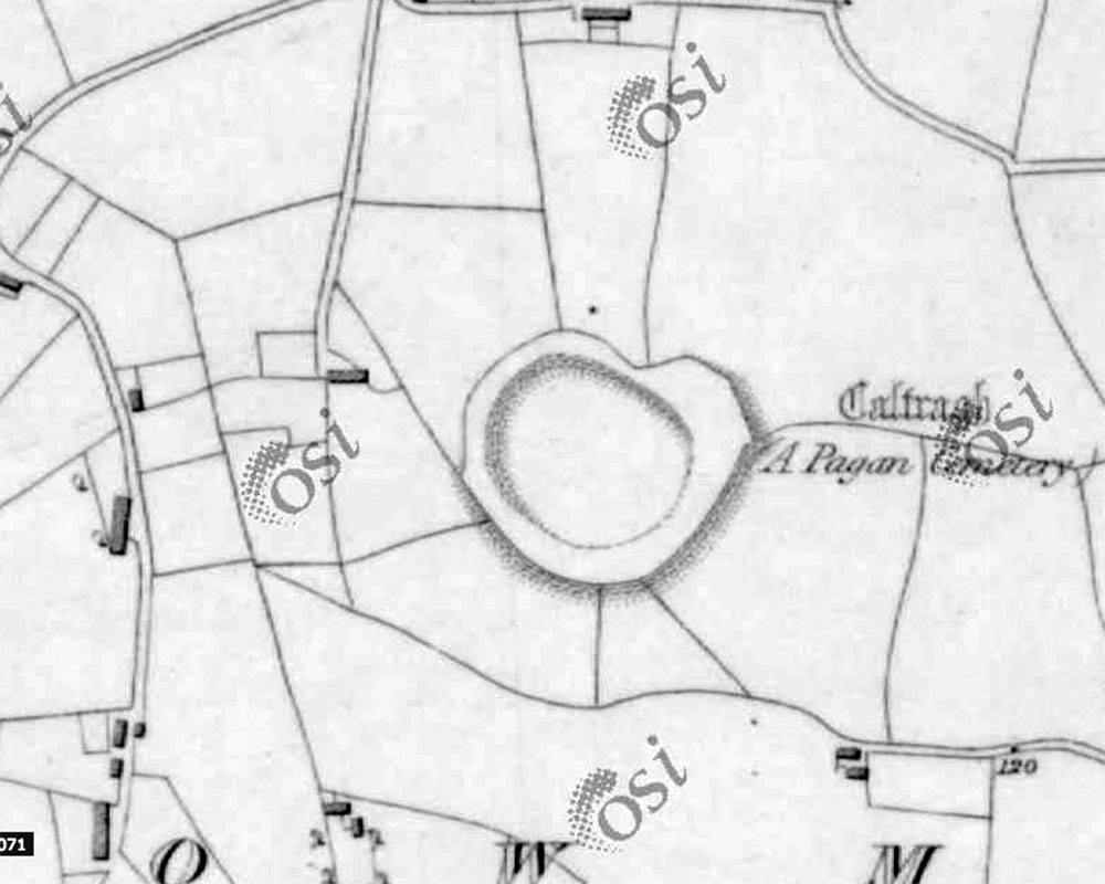 An 1837 map of the Caltragh taken from the OSI website.