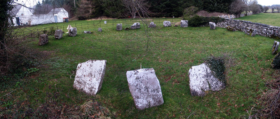 The second of the Nymphsfield stone circles is located in the garden of the Old Rectory or Glebe house.