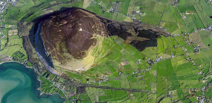 An aerial view of Knocknarea from Ning Maps.