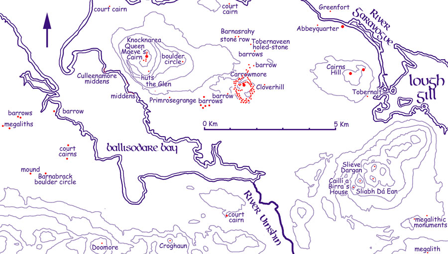 Map of the Coolrea Peninsula.