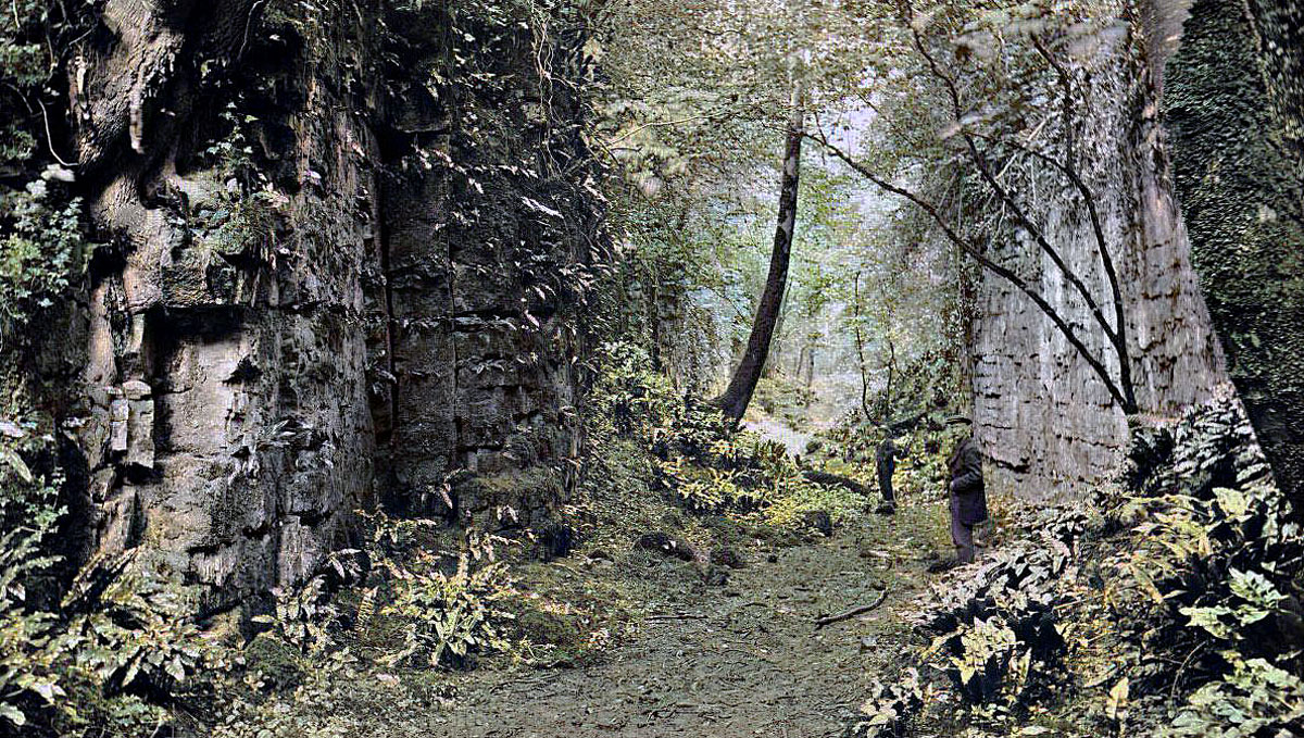 The Glen of Knocknarea photographed by Robert French a century ago.