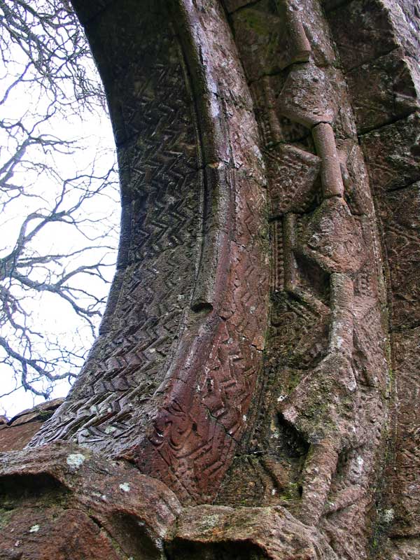 Detail of the stonework on the inner archway