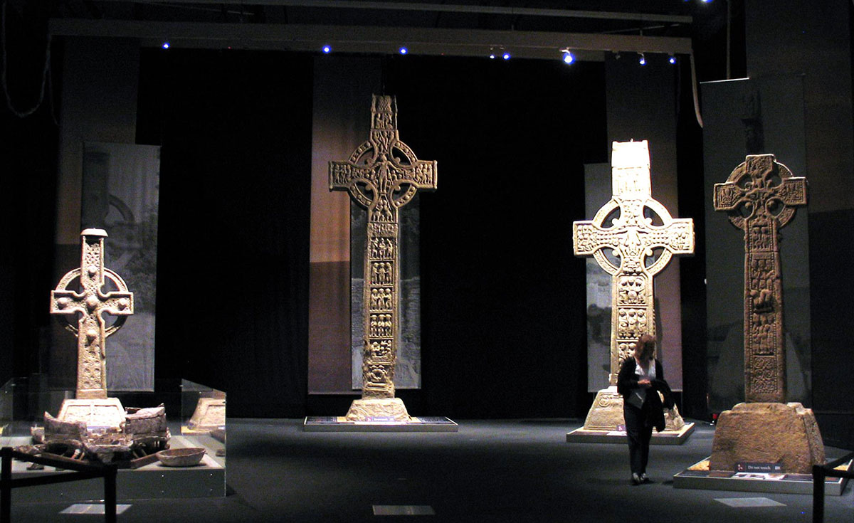 Replica crosses exhibit.