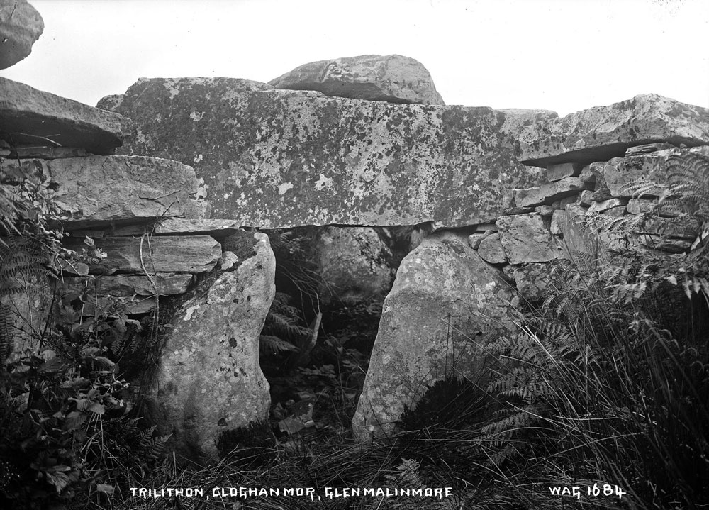 The Cloghanmore court cairn.