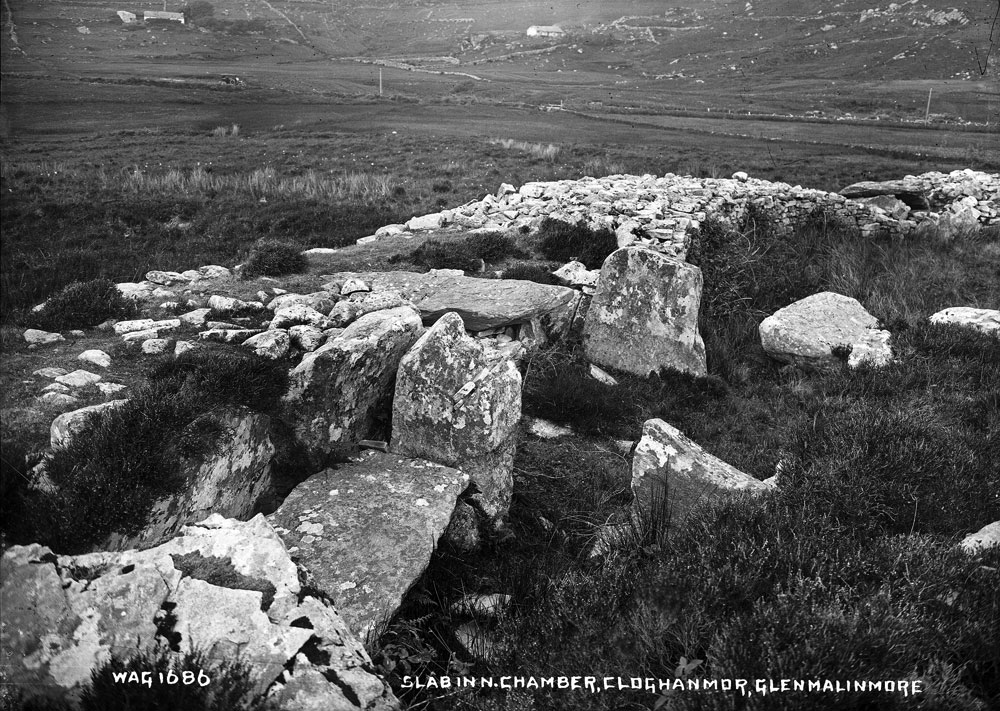 The Cloghanmore court cairn.