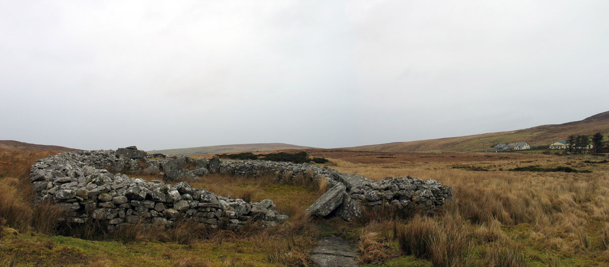 The Cloghanmore court cairn.