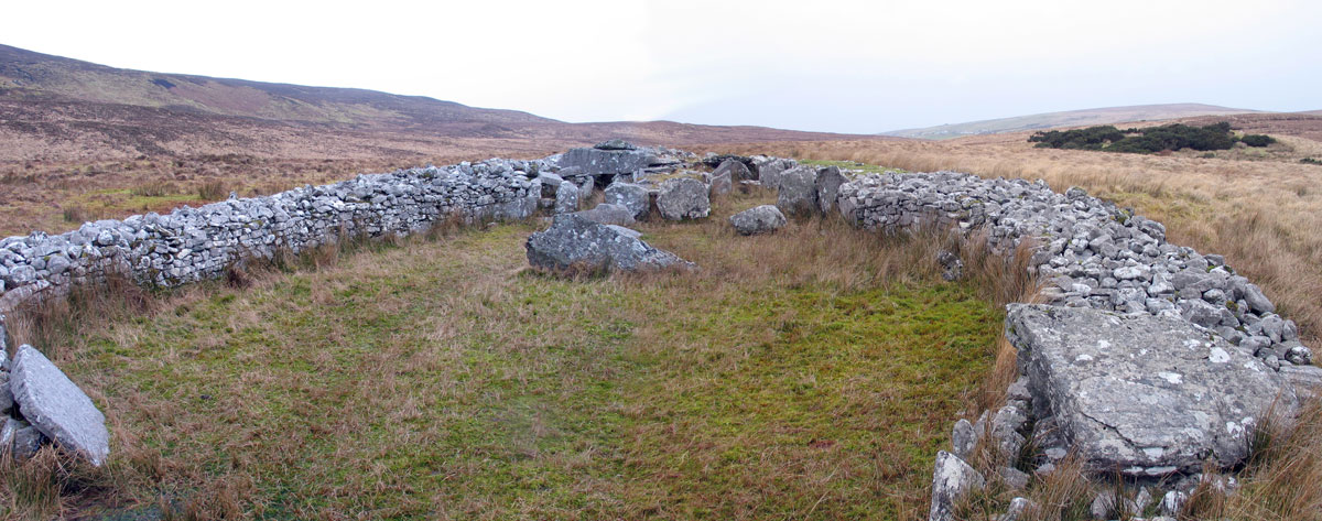The Cloghanmore court cairn.
