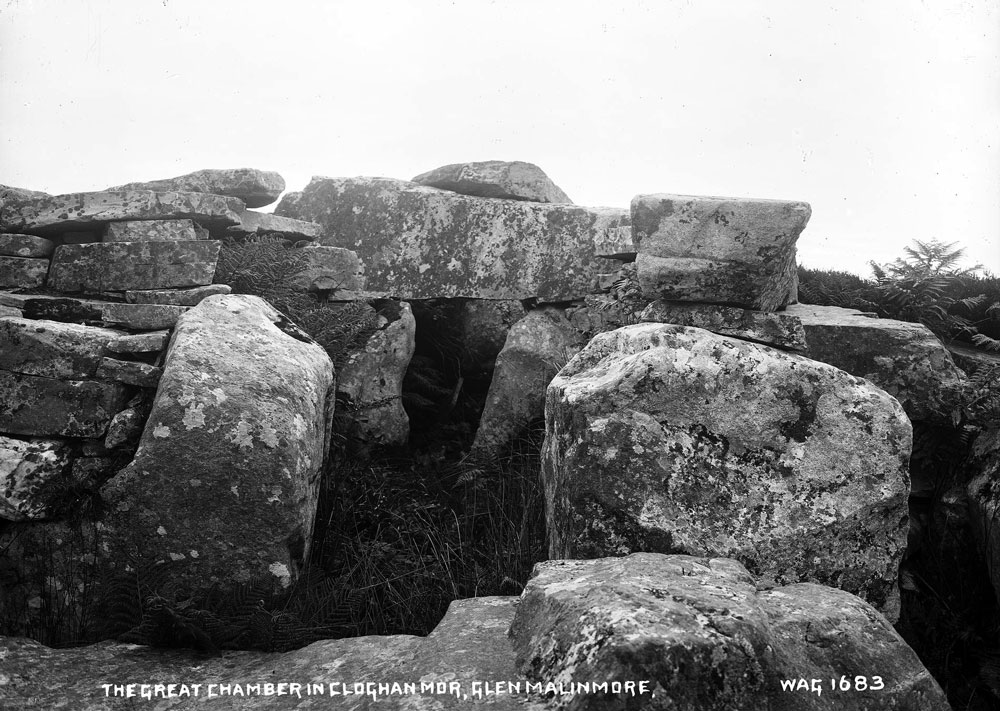 The Cloghanmore court cairn.