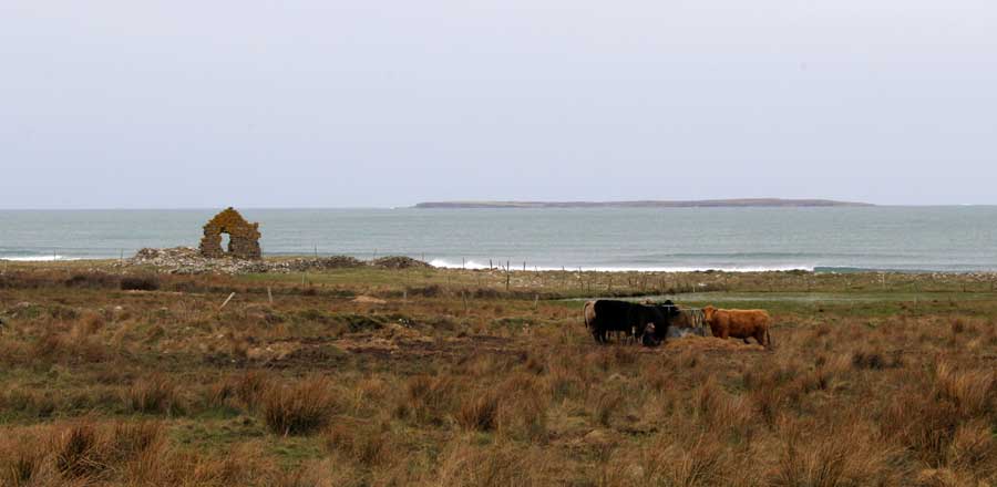 The view north to Inishmurray from Staid.