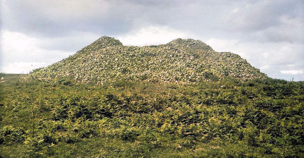 Cairn D, the largest monument at Loughcrew.